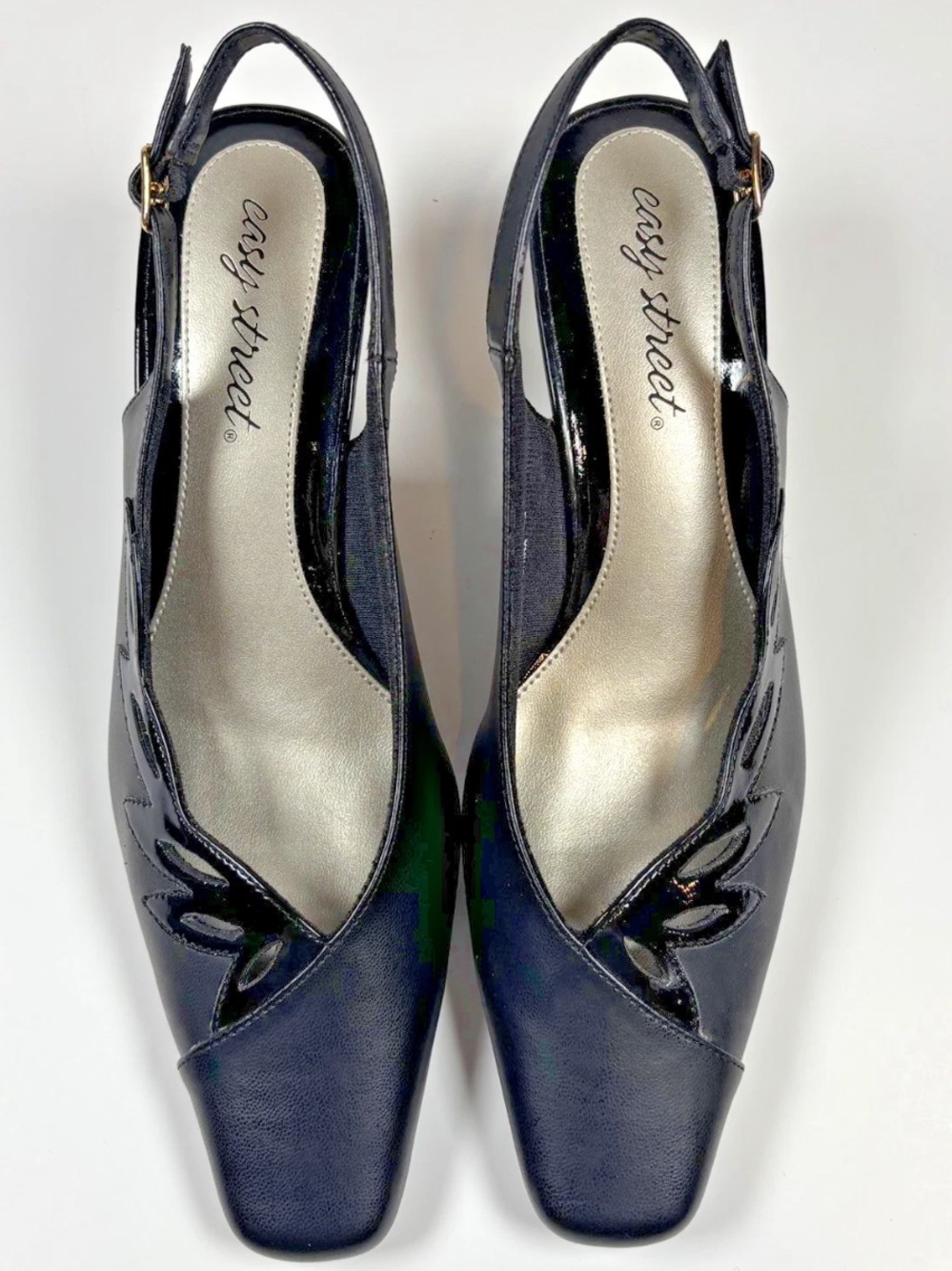 Easy Street Slingback Pumps Women’s Sz 7 Black Comfort Dress Shoes Office Career